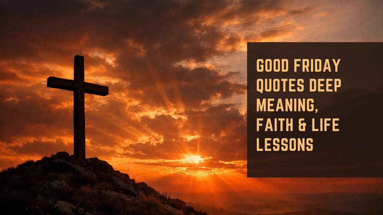 Good Friday Quotes Deep Meaning, Faith &amp; Life Lessons