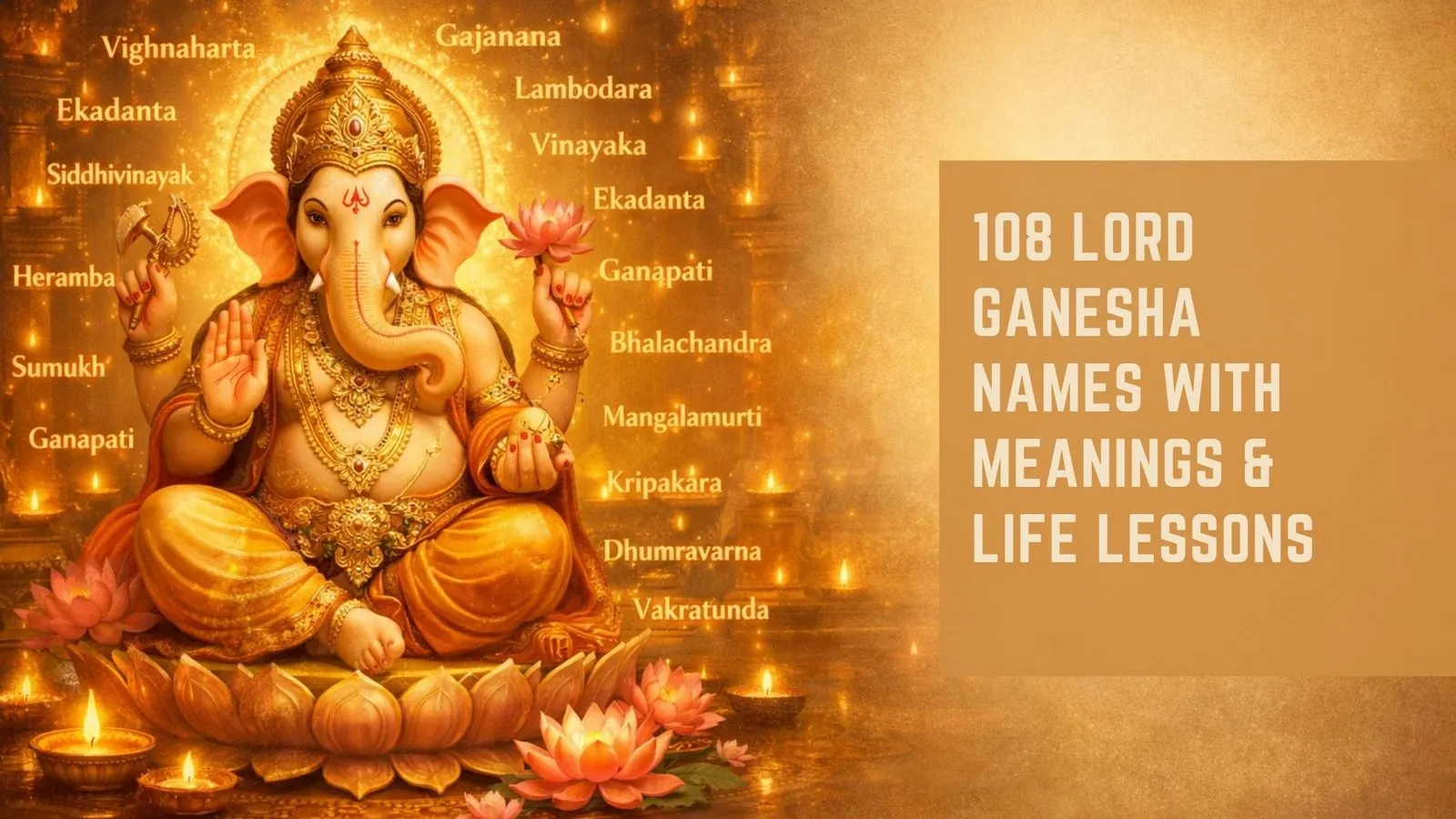 108 Lord Ganesha Names with Meanings &amp; Life Lessons