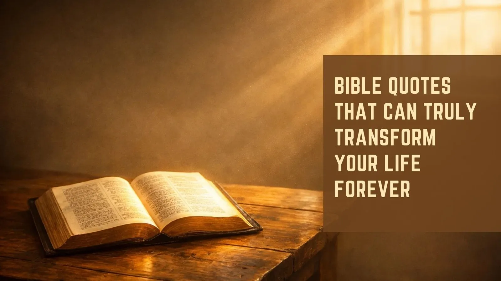 Bible Quotes That Can Truly Transform Your Life Forever