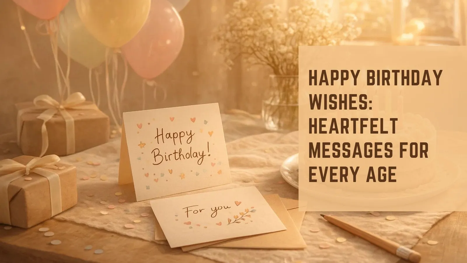 Happy Birthday Wishes: Heartfelt Messages for Every Age