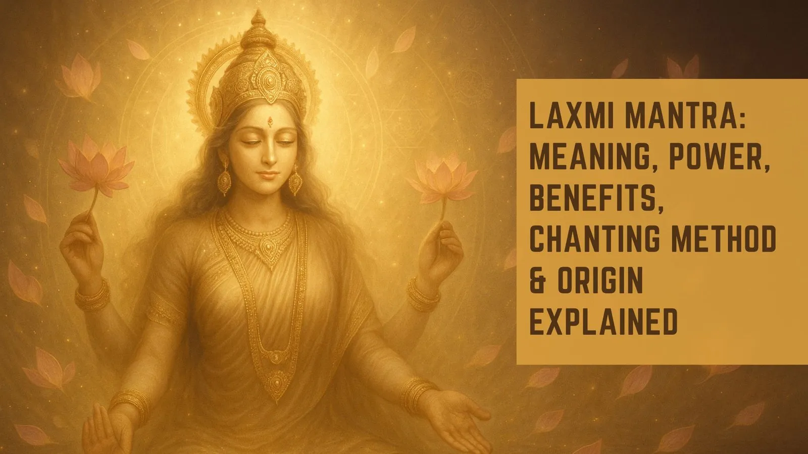 Laxmi Mantra: Meaning, Power, Benefits, Chanting Method & Origin Explained