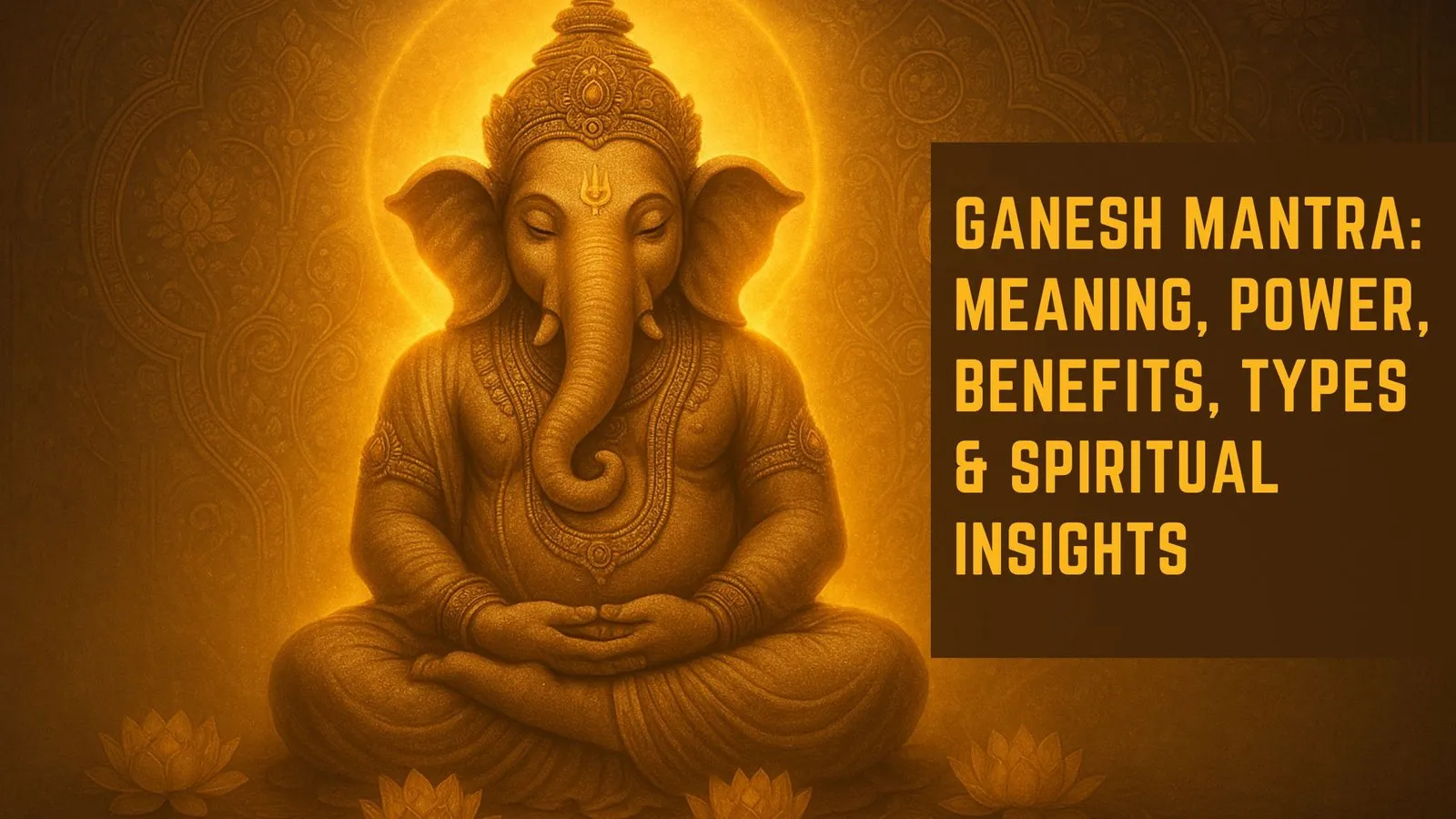 Ganesh Mantra: Meaning,Power, Benefits, Types &amp; Spiritual Insights