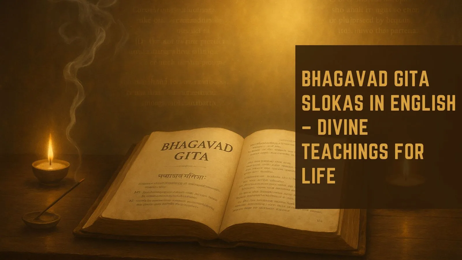 Bhagavad Gita Slokas in English – Divine Teachings for Life