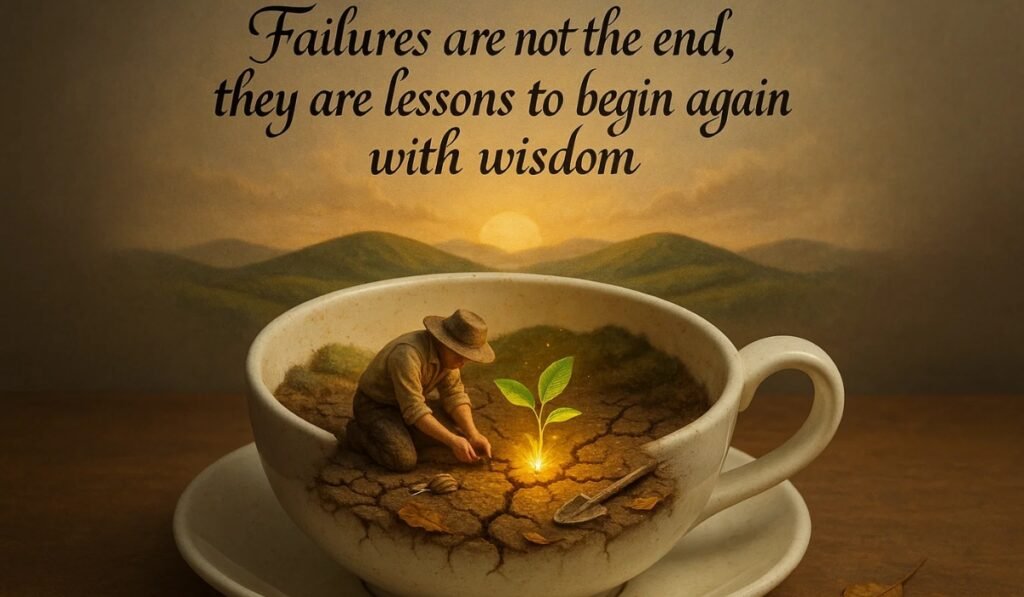 Failures are not the end, they are lessons to begin again with wisdom