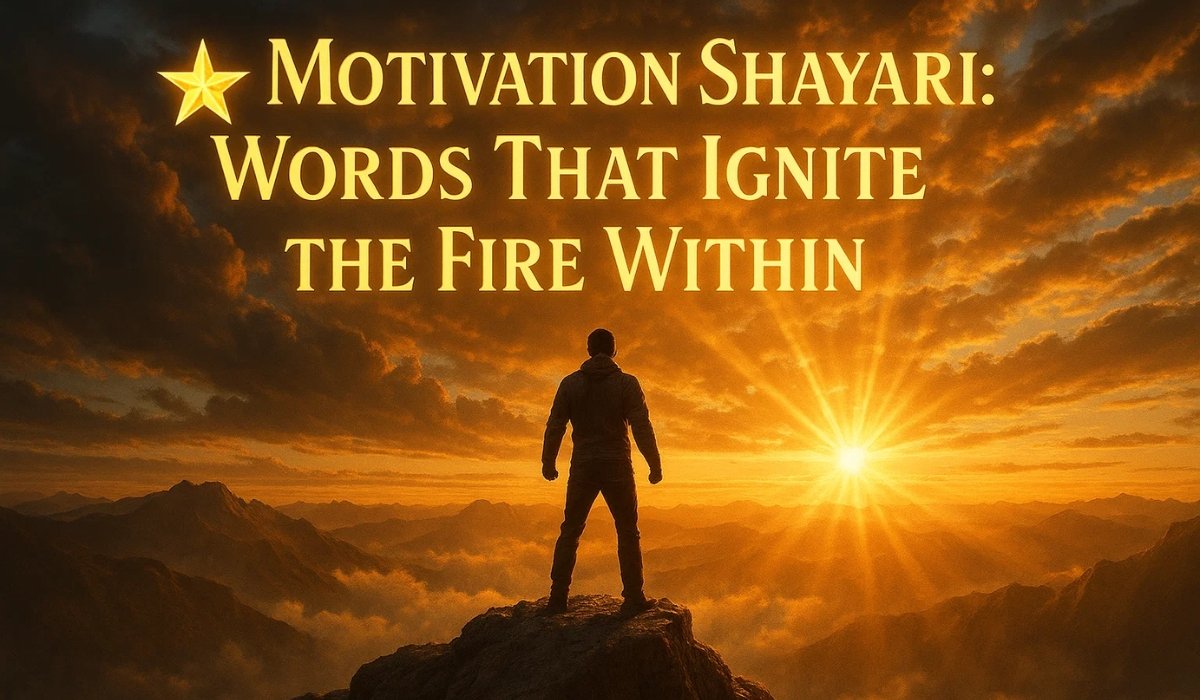 🌟 Motivation Shayari: Words That Ignite the Fire Within