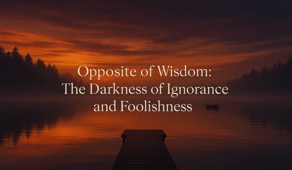 Opposite of Wisdom: The Darkness of Ignorance and Foolishness