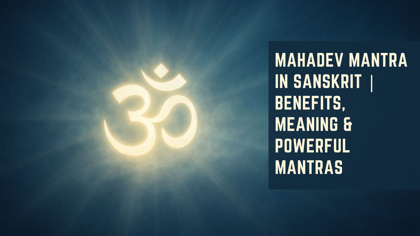 Mahadev Mantra in Sanskrit